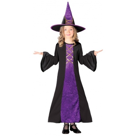 Witch dress for kids purple