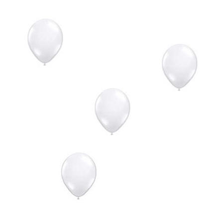 50x Helium ballonnen zwart/wit 27 cm + helium tank/cilinder