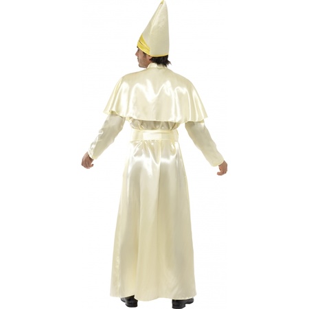 Verkleedkleding Paus kostuum wit en goud