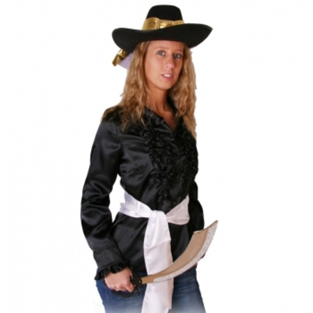 Pirate blouse black for women