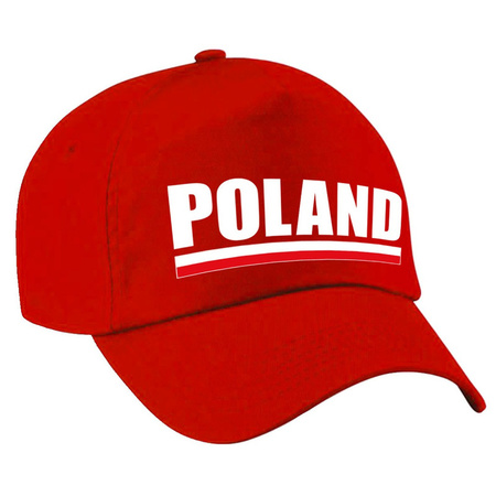 Poland supporter pet  / cap Polen rood volwassenen
