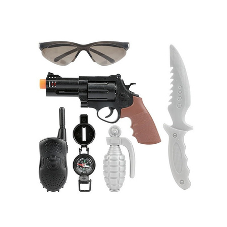 Politie speelgoed pistool wapen set 6-delig