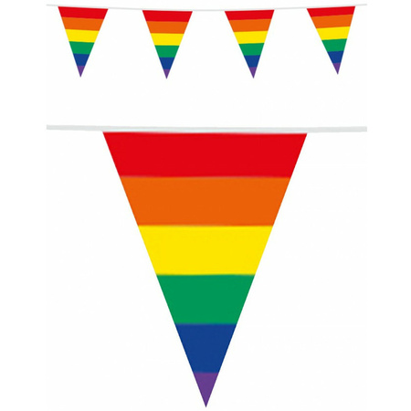 Regenboog pride vlaggen versiering set binnen/buiten 3-delig