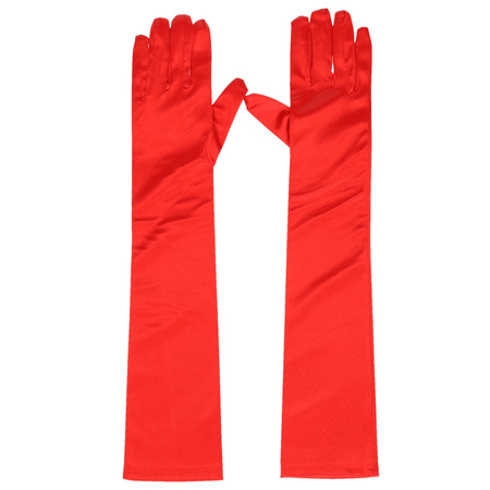 Verkleed Rode handschoenen gala