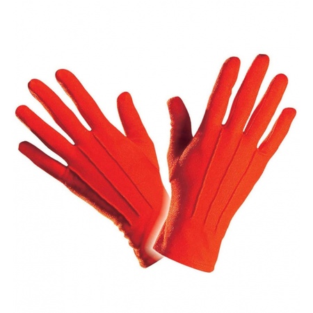 Verkleed Rode handschoenen kort