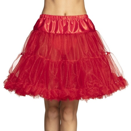 Rode petticoat rok voor dames 45 cm