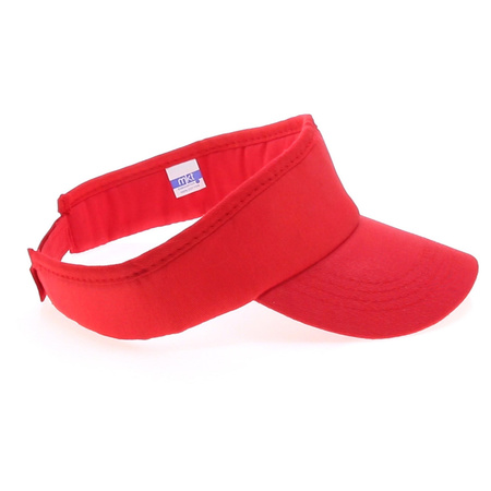 Red sunvisor hat for adults