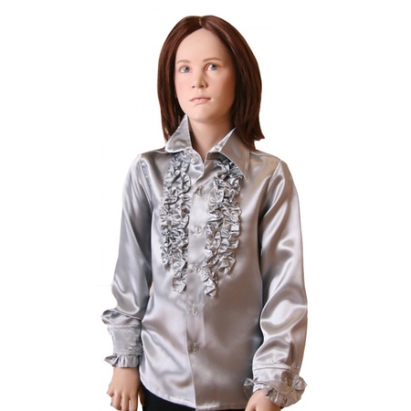 Verkleedkleding Rouches blouse  zilver voor kids