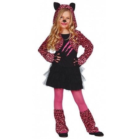 Pink leopard dress for girls
