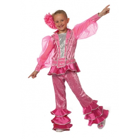 Disco kinder verkleedkleding roze