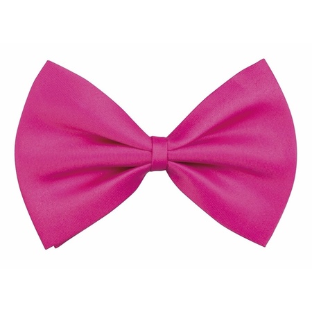 Roze verkleed vlinderstrikje 11 cm voor dames/heren