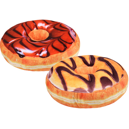 Set of 2x donuts pillows 40 cm diameter