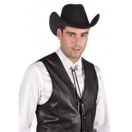 Sheriff verkleedset - 4-delig - incl hoed/holster/revolver/ketting - volwassenen