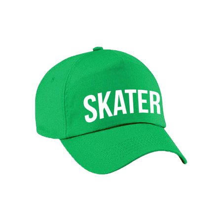 Skater cap green for kids