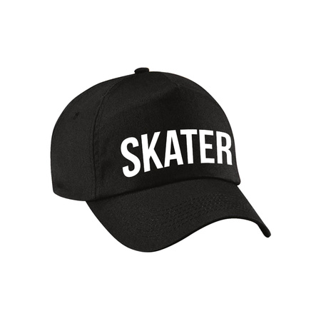 Skater set kids / protection / skater cap zwart 9-10 years size L