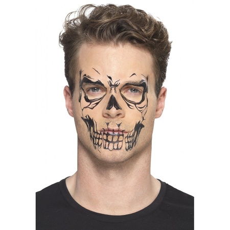 Skeleton face tattoo