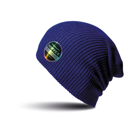 Softex winter knitted Beanie hat for adults in royal blue