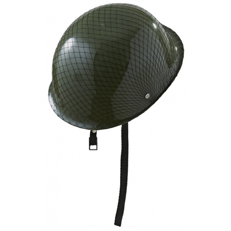 Soldiers carnaval set gun and helmet for adults