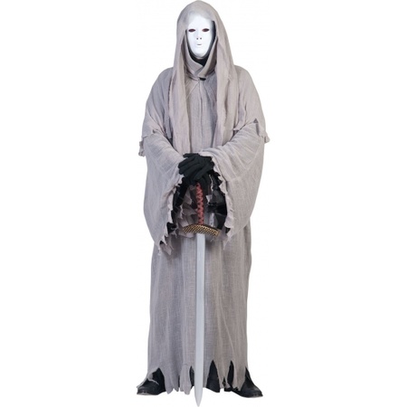 Spook/geest Halloween verkleed kostuum met capuchon - volwassenen