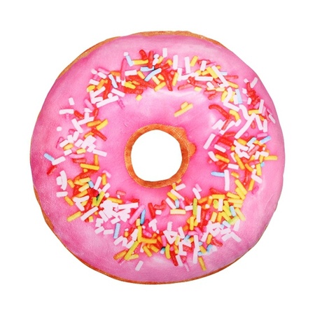 Sprinkles donut pillow light pink 40 cm
