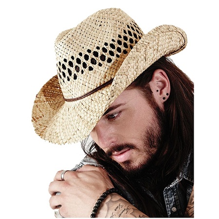Straw cowboy beach hat