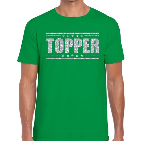 Topper t-shirt green with silver men