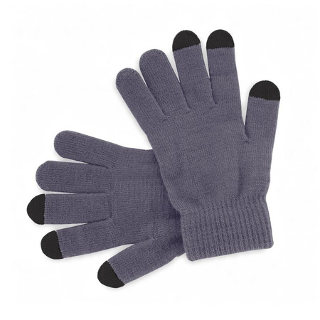 Touchscreen gloves grey for adults