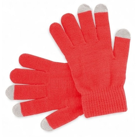Touchscreen gloves red for adults