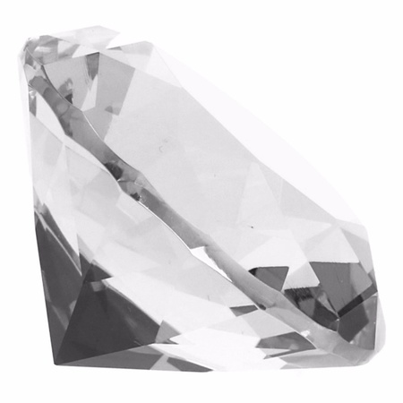 Nep edelstenen/diamanten van glas 5 cm doorsnede rood en transparant