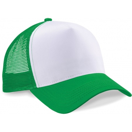 Truckers baseball cap groen/wit voor volwassenen