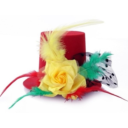 Dress up top hat red/yellow/green for ladies