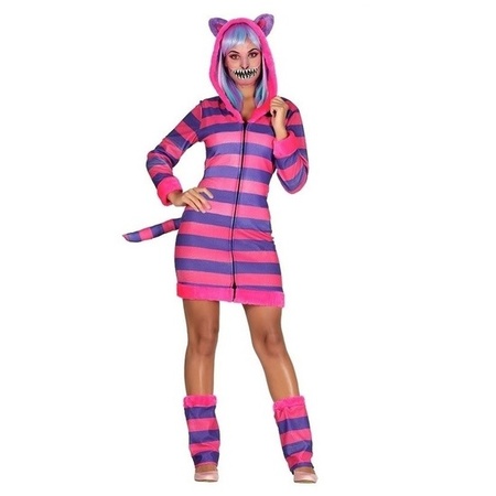 Striped cat dress with accessoires