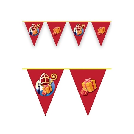 Saint Nicolas decoration party pack with 3x pieces 10 meter buntings and a A1 poster
