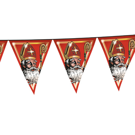Saint Nicolas decoration party pack with 4x pieces 5 meter buntings and a A1 poster