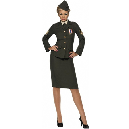 Leger officier kostuum voor dames