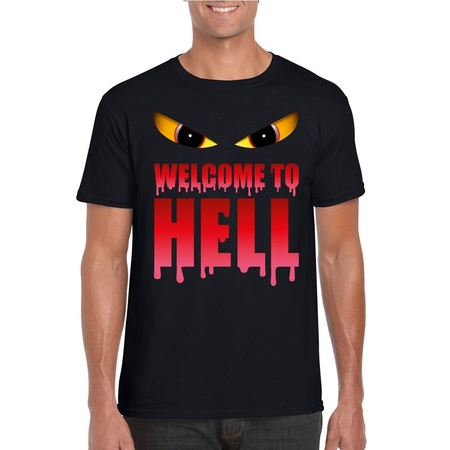 Welcome to hell  Halloween t-shirt black for men