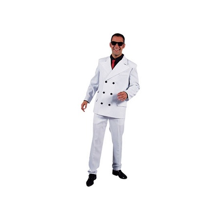 Verkleedkleding Wit heren gangster kostuum