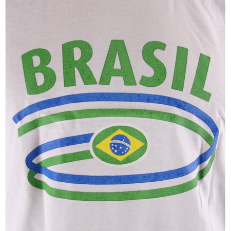 Vlaggen t-shirt Brazilie voor heren