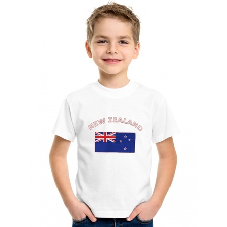 Vlaggen kinder shirtje Nieuw Zeeland