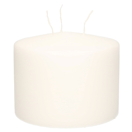 White multi wick/mammoth candle 15 x 12 cm 104 hours