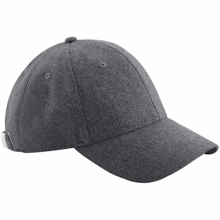 Wool winter baseballcap grey for men