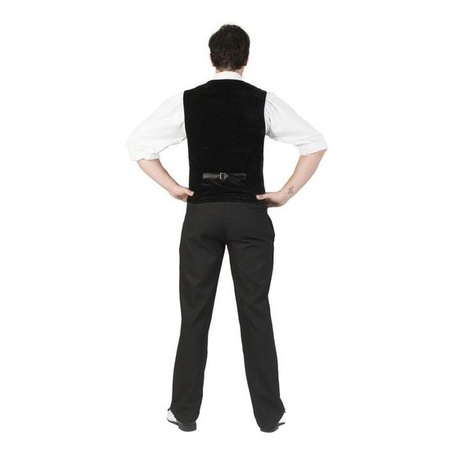 Silver/black waistcoat for men
