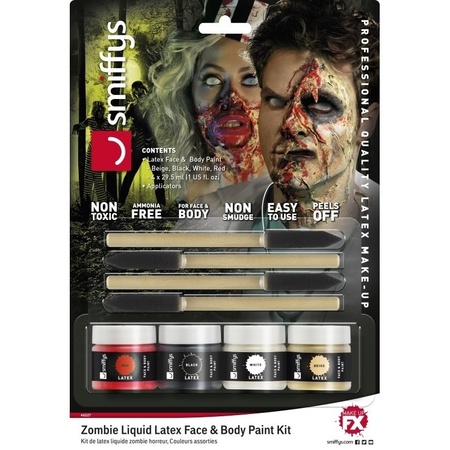 Zombie latex make-up set