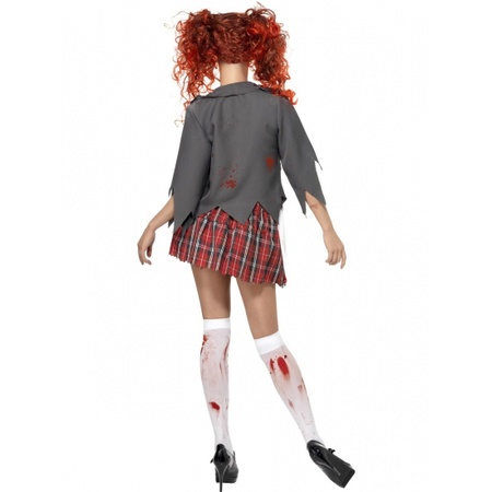 Verkleedkleding Zombie schoolmeisje kostuum