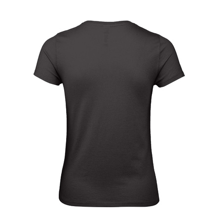 Zwart basic t-shirts met ronde hals voor dames van katoen
