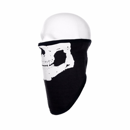Zwart skelet biker masker voor volwassennen