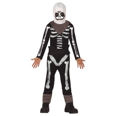 Black/white skeleton costume for kids