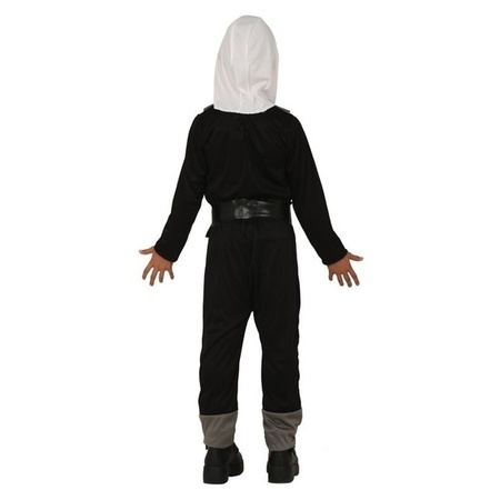 Zwart/wit skelet verkleedpak/kostuum voor kinderen