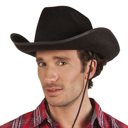 Cowboy accessoirie set black for adults