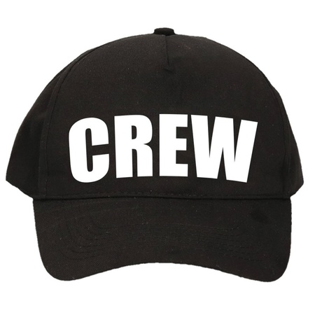 Zwarte Crew verkleed pet / cap voor kinderen
